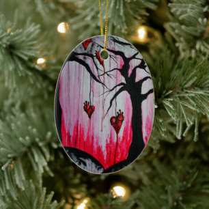 High and Dry Broken Heart Träd Goth Ligcape Art Julgransprydnad Keramik