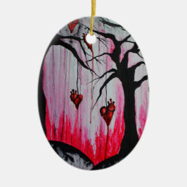 High and Dry Broken Heart Träd Goth Ligcape Art Julgransprydnad Keramik