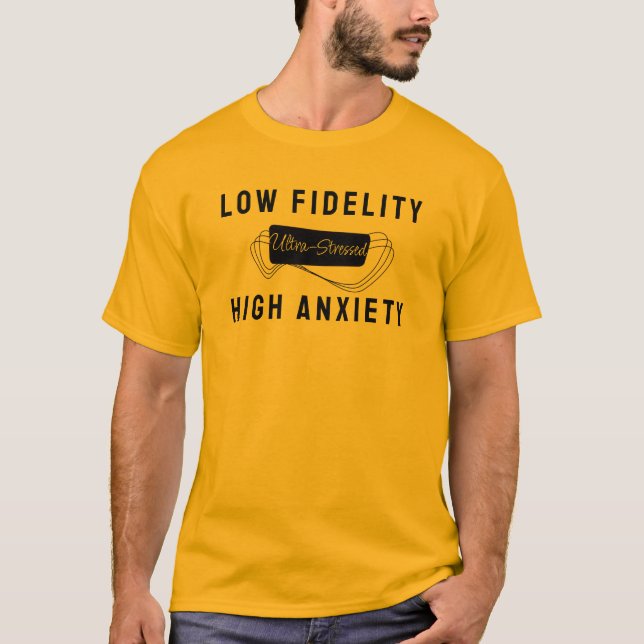 High Angiety 60s Music Retro Parody Slogan T Shirt (Framsida)