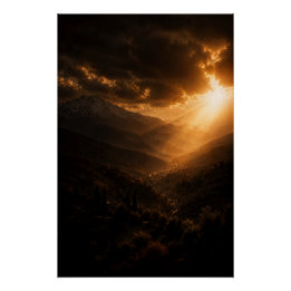 High Atlas Mountains Sunburst Poster Perfect Poster