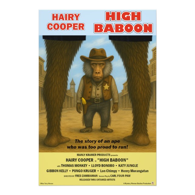 High Baboon Movie Parodi Fototryck (Framsidan)