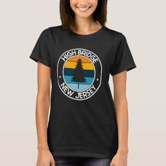 High Bridge New jersey NJ USA City Pride Retro Sol T Shirt