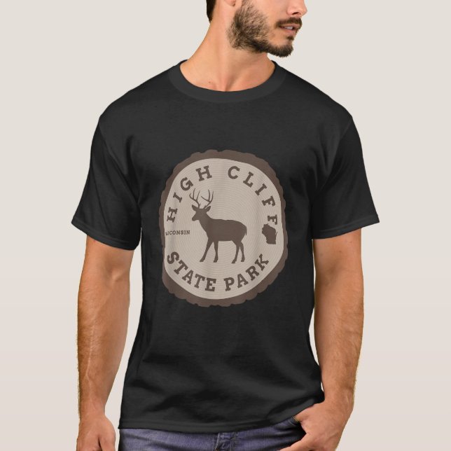 High Cliff State Park Wisconsin WI utomhus Hjort T Shirt (Framsida)
