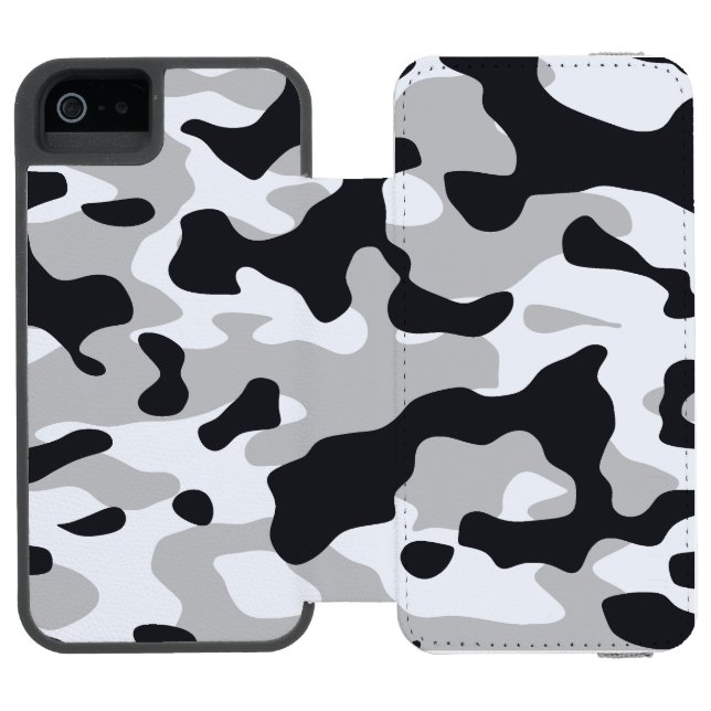 High contrast urban camouflage incipio iPhone wallet skal (Folio Öppen)