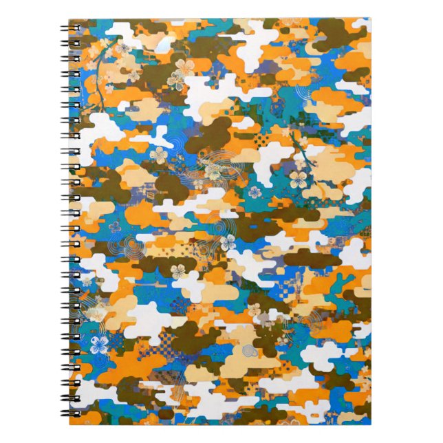 High-contrast Urban Digital Camouflage Pattern  Anteckningsbok (Framsidan)