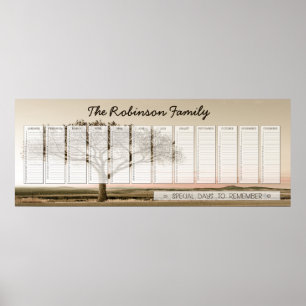 High Country Familj Evighetskalender Anpassad Poster
