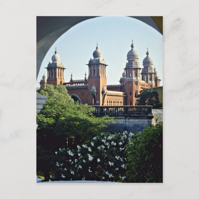 High Court, Madras, Tamilnadu-blommor Vykort (Framsida)