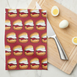 High Cream Tea Scone Sylt UK British Bakery Food Kökshandduk