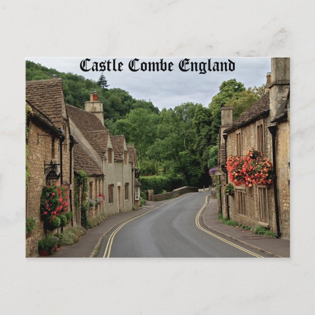 High def-fotografi av Castle Combe England Vykort (Framsida)