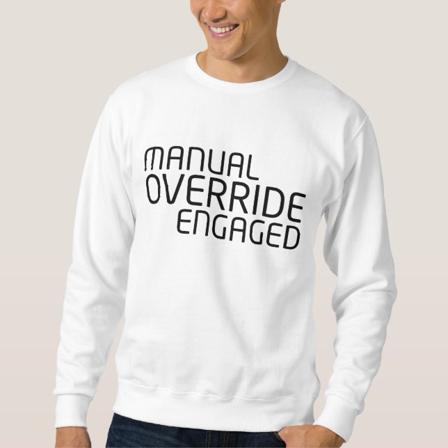 High-Density Minimalist Typography Crewneck Lång Ärmad Tröja (Framsida)