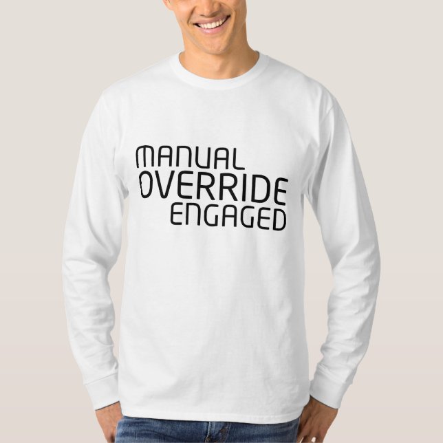 High-Density Minimalist Typography Long Sleeve T Shirt (Framsida)