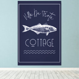 High Design Sjö House Mörk blått Canvastryck