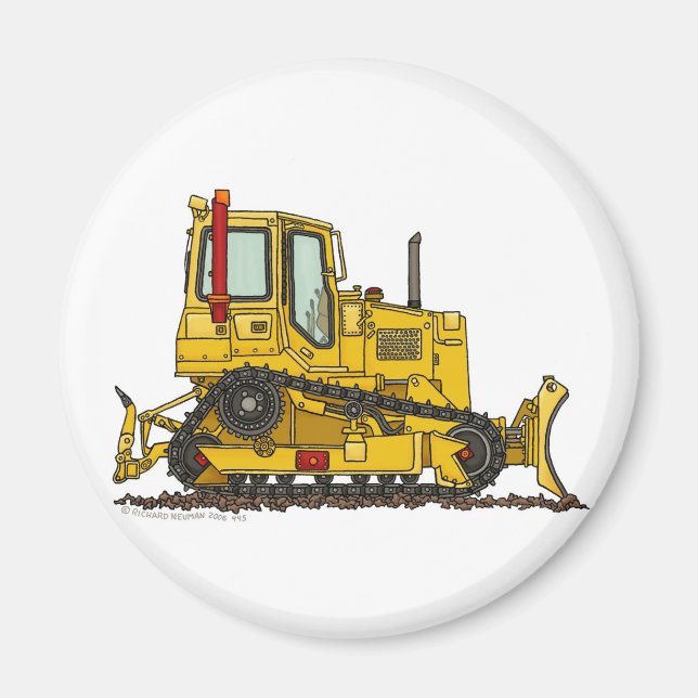 High Drive Bulldozer Dirt Mover Construction Magne Magnet (Framsidan)