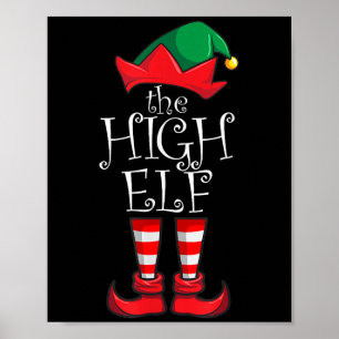 High Elf Matching Familjejul Party Pajama Hi Poster