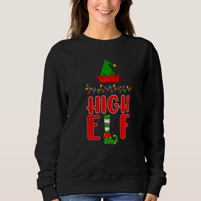 High Elf Matching Family Lighting jul T Shirt (Framsida)