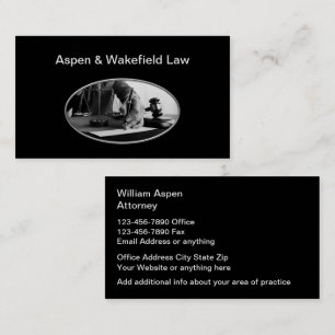 High End Attorney Jet Black Affärskort Visitkort