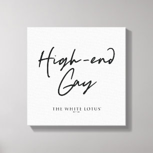 High-End Gay - den vita Lotus Canvastryck