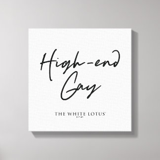 High-End Gay - den vita Lotus Canvastryck