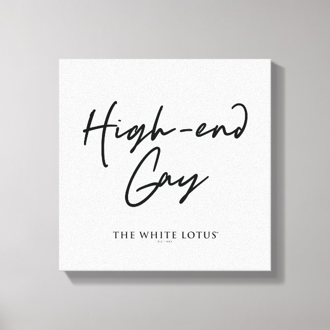 High-End Gay - den vita Lotus Canvastryck (Framsida)