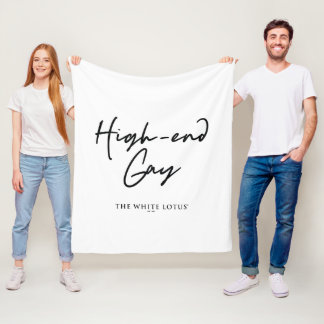 High-End Gay - den vita Lotus Fleecefilt