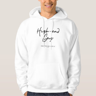 High-End Gay - den vita Lotus Hoodie
