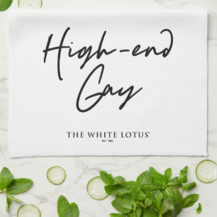 High-End Gay - den vita Lotus Kökshandduk