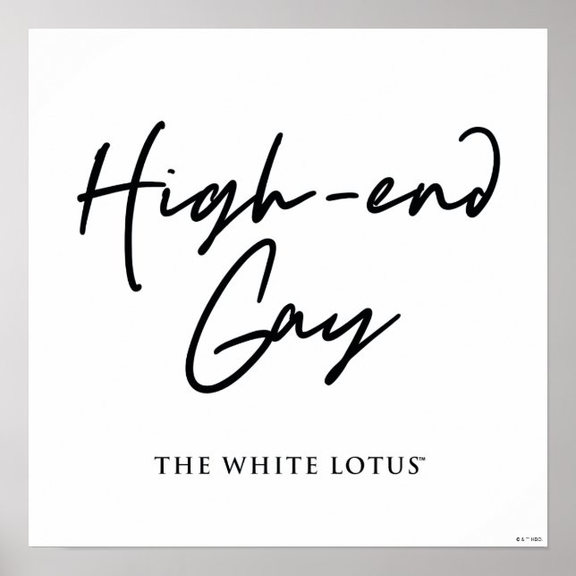High-End Gay - den vita Lotus Poster (Framsidan)