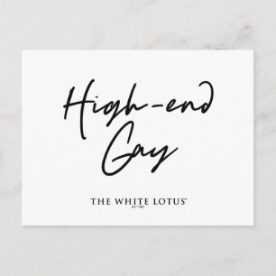 High-End Gay - den vita Lotus Vykort