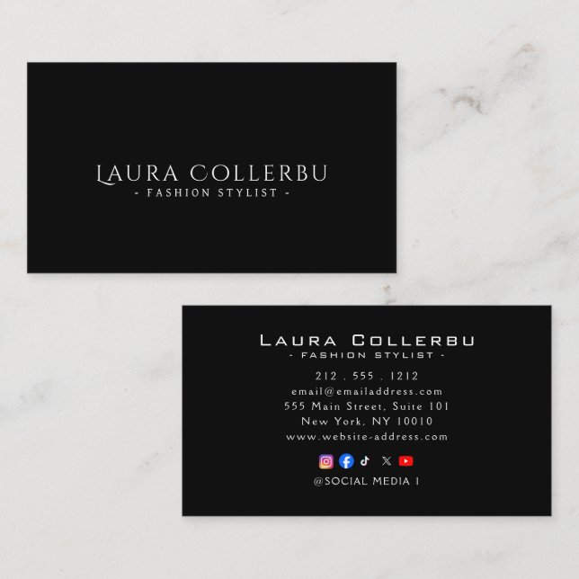 High-End Luxury Business Cards Visitkort (Fram/baksida)