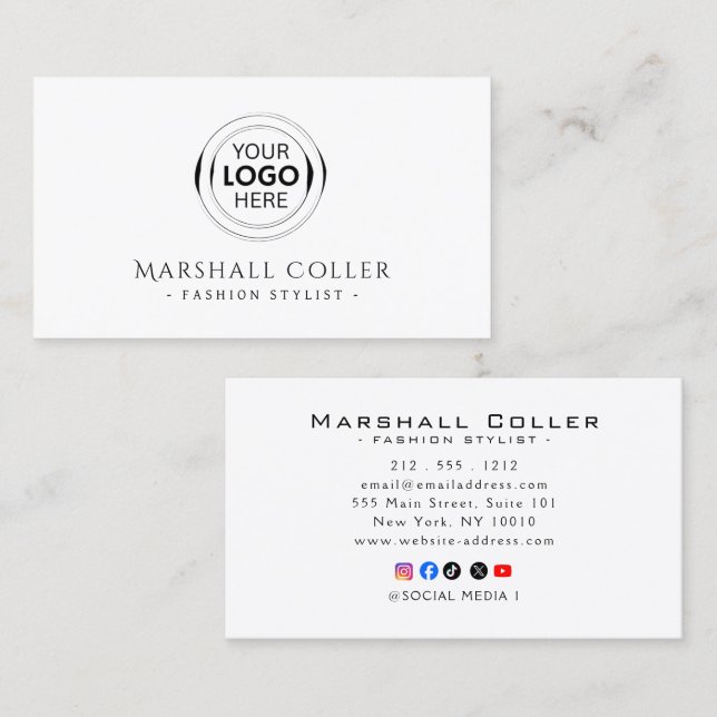 High-End Luxury Logo Business Cards Visitkort (Fram/baksida)