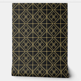 High End Textured Modern Abstract Gold on Black 