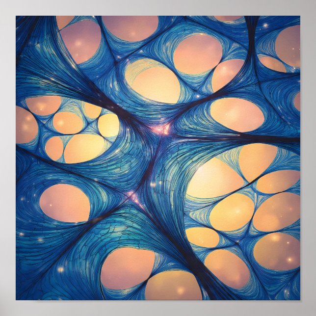 High-Energy Wormhole Abstract Wallpaper and Art Poster (Framsidan)