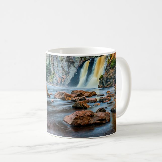 High Falls, Tettegouche Park, Minnesota Kaffemugg (Framsida höger)