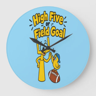 High Five eller Field Goal Tecknad Barnkläder Stor Klocka