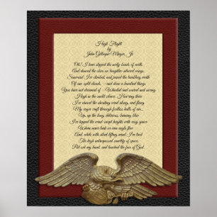 High Flight by John Gillespie Magee, Jr Poster