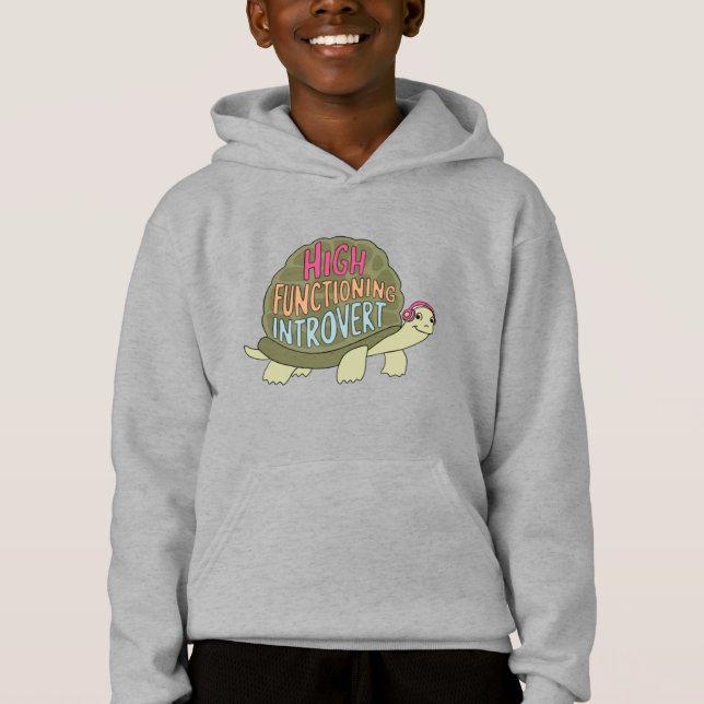 High-Function Introvert Turtle T Shirt (Framsida)