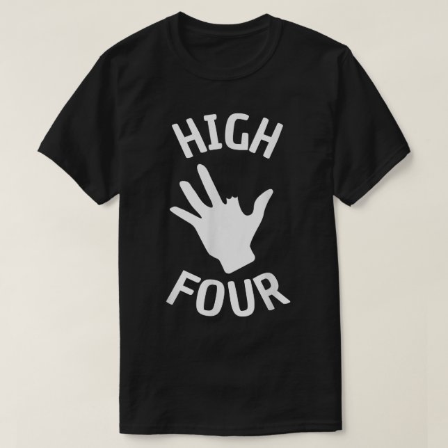 High Fyra Amputation Hand Funny Finger Amputee T Shirt (Design framsida)
