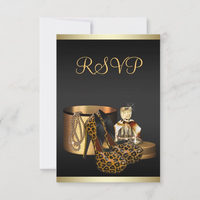 High Heel Shoes Leopard Guld OSA (Framsida)
