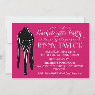 High Heel Stiletto Bachelorette Party Inbjudningar