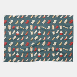 high heels pitchers and folded fabrics kökshandduk