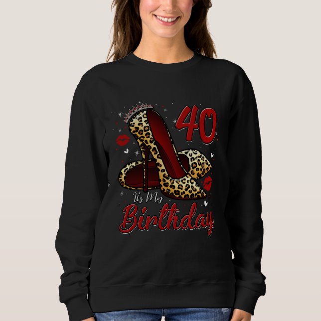 High Heels Stepping Into My 40th Birthday 40 and F T Shirt (Framsida)