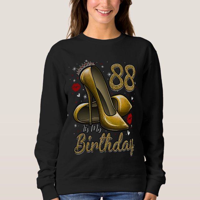 High Heels Stepping Into My 88th Birthday 88 and F T Shirt (Framsida)