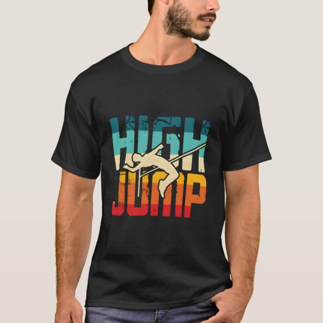 High Jump For High Jump Sport T Shirt (Framsida)