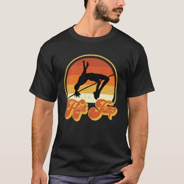 High Jump Girl Retro Färg High Jump 4 T Shirt (Framsida)