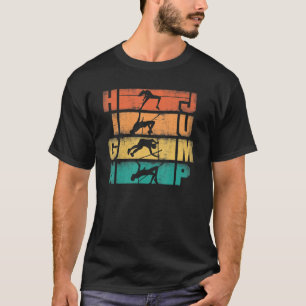 High Jump Jumping Jumper Track and Fält Silhouett T Shirt