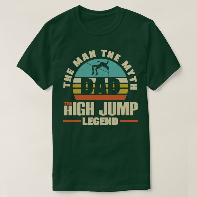 High Jump Jumping Jumper Track och Fält Far T Shirt (Design framsida)