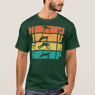 High Jump Jumping Jumper Track och Fält Silhouett T Shirt