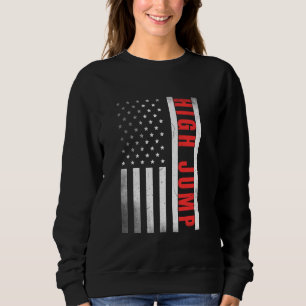 High Jumper Vintage US Flagga Proud High Jump T Shirt