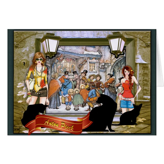 High Mode & Anton Pieck Hälsningskort (Framsidan Horizontal)