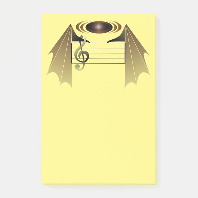 High Note Fladdermus Favorite Sång Post-it Block (Framsida)
